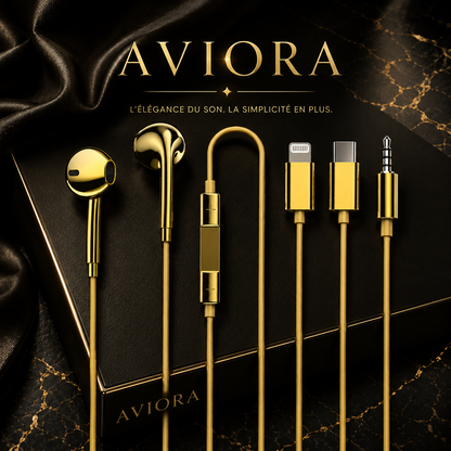 Écouteurs Filaires GOLD AVIORA